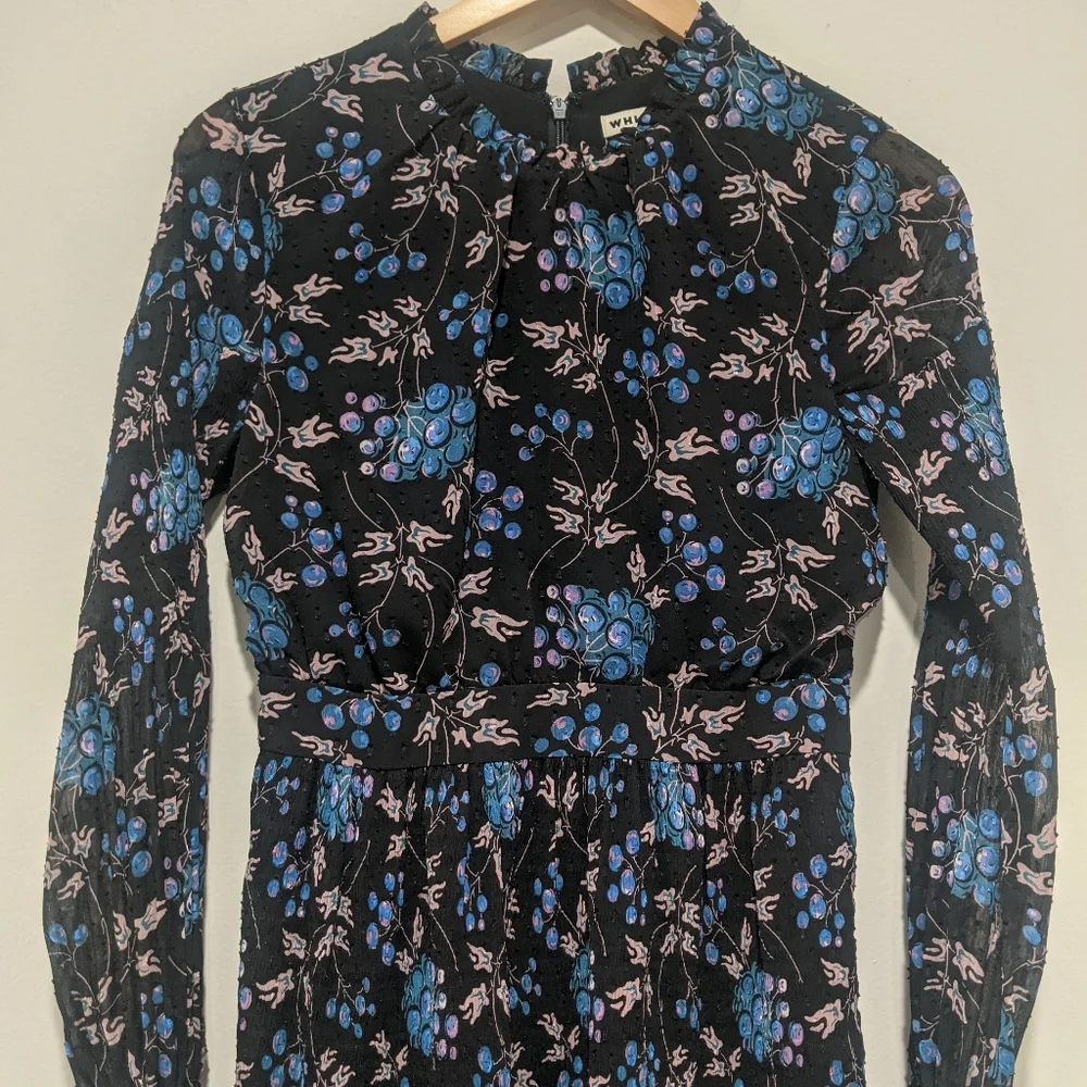 Whistles Elderberry Print Dobby Dress - Picture 5 of 14